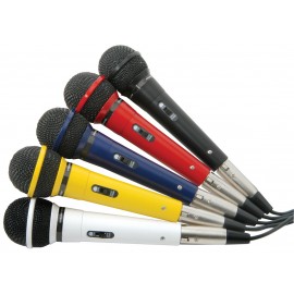 Sada dynamických mikrofonů XLR, 5 barev
